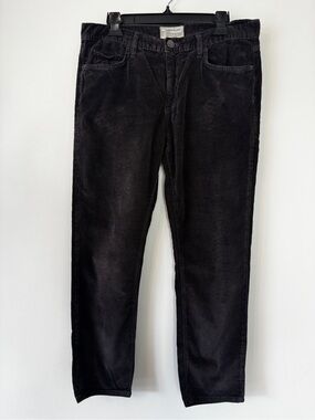 Current/Elliott Corduroy Pants Charcoal Gray Trousers Made in USA Sz 30